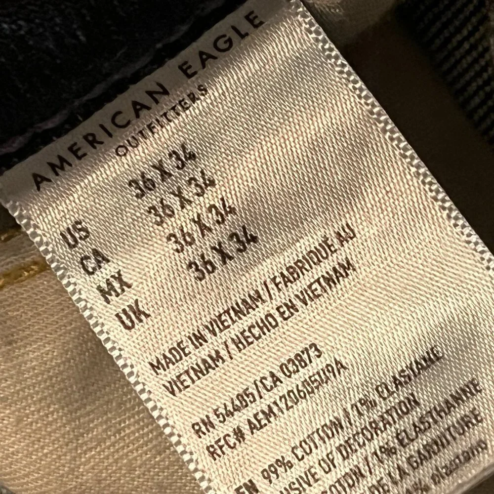 American Eagle Ne(x)t Level Airflex Mens Jeans TWO PAIRS Relaxed Straight  36x34
